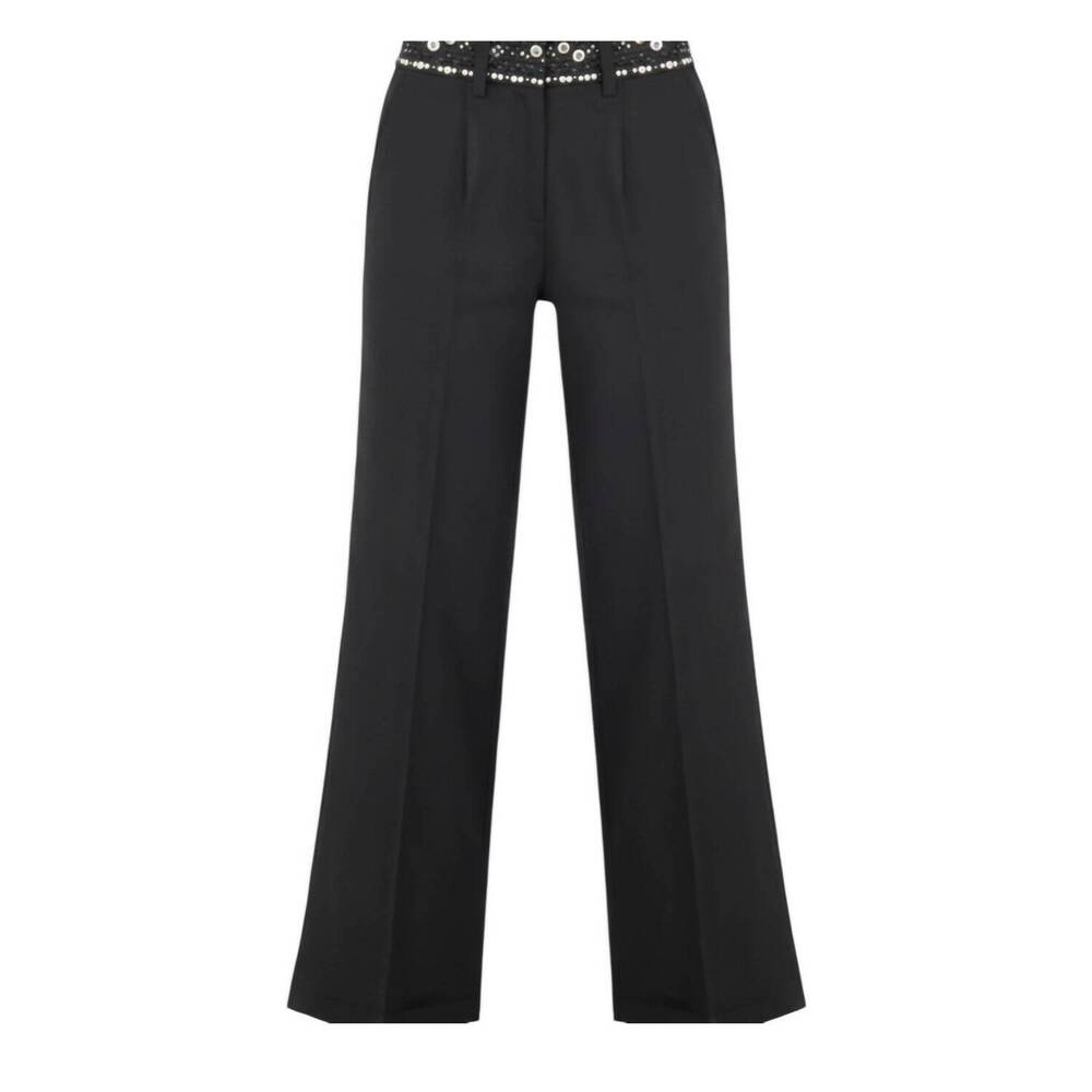 NEW LUG VON SIGA women's maria linen pants in black